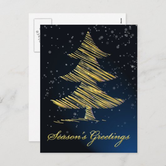 elegante blauw Corporate Greeting Briefkaarten (Voorkant / Achterkant)