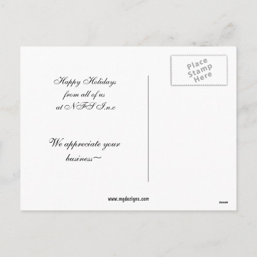 elegante blauw Corporate Greeting Briefkaarten (Achterkant)
