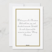 Elegante blauw en goud vrolijke kerst Kaart (Achterkant)