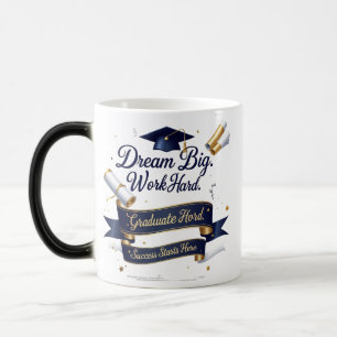Elegante Blauw & Goud Afstuderen Morphing Mok – 11