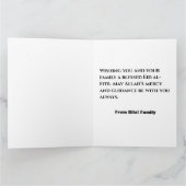 Elegante Blauw & Goud Eid Al-Fitr halve maan Kaart (Binnen)