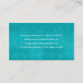 Elegante Blauw-Groene Glitter Metallic Sequence Visitekaartje (Achterkant)