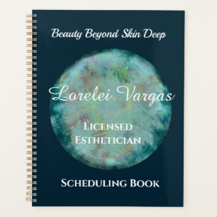 Elegante blauw groene Waterverf estheticus Planner