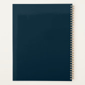 Elegante blauw groene Waterverf estheticus Planner (Achterkant)