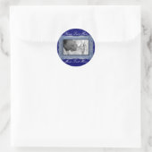 Elegante blauw Lijst Stickers (Tas)