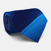 Elegante blauw stropdas (Opgerold)