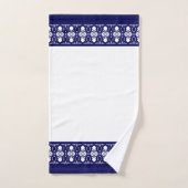 Elegante Blauw & Wit Bad Handdoek (Handdoek)