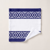 Elegante Blauw & Wit Bad Handdoek (Wasdoekje)