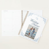 Elegante Blauw-Wit Chic Wedding Planner (Display)