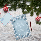 Elegante Blauw & Wit Kerstvakantie Kaart