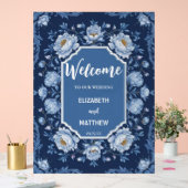 Elegante blauw-witte Chinoiserie antiek bruiloft Acryl Bord (Huwelijk)