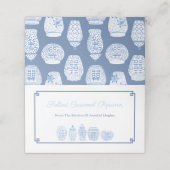 Elegante blauw-witte goodie bag Labels of toppers Plaatskaartje (Buitenkant ongevouwen)