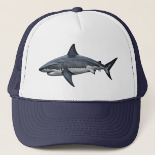 Elegante blauw witte haai trucker pet