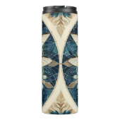 Elegante blauw-witte libel mandala thermosbeker (Achterkant)