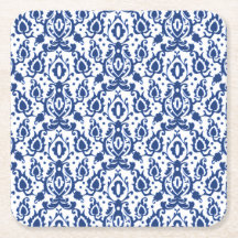 Elegante blauw-witte Marokkaanse stijl Damask