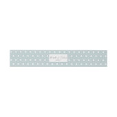 Elegante Blauw Witte Polka Dots Trouwen Uitnodigingen Wikkel (Vlak)