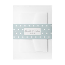 Elegante Blauw Witte Polka Dots Trouwen