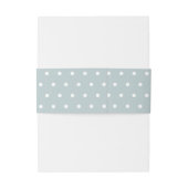 Elegante Blauw Witte Polka Dots Trouwen Uitnodigingen Wikkel (Achterkant Voorbeeld)