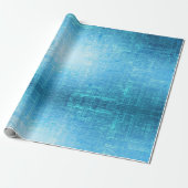 Elegante Blauwdruk Artistiek Retro Design Cadeaupapier (Uitgerold)