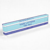 Elegante blauwe aangepaste naam naambordje