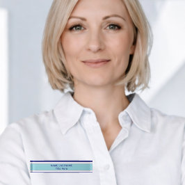 Elegante blauwe aangepaste naam naambordje