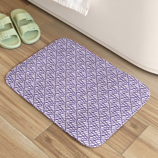 Elegante blauwe Abstracte lijnen Badmat