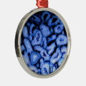 Elegante blauwe agaat blauwe edelstenen blauwe kwa metalen ornament (Rechts)