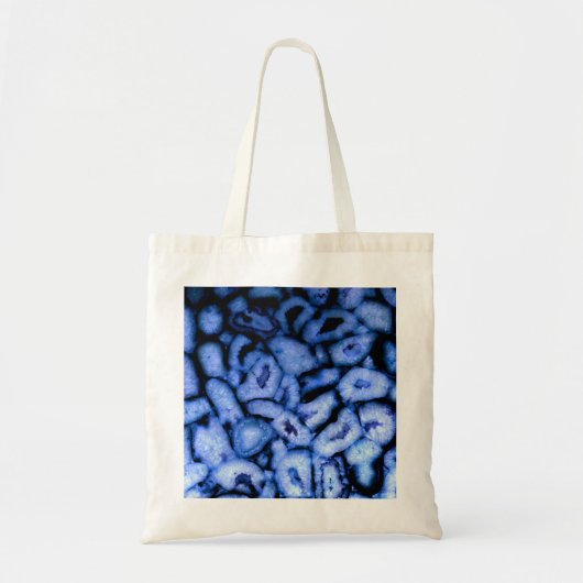 Elegante blauwe agaat blauwe edelstenen blauwe kwa tote bag (Voorkant)