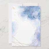 Elegante Blauwe Agate trouwkaart Kaart (Achterkant)