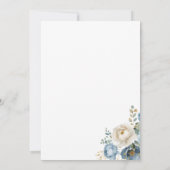 Elegante blauwe Ampersand bruiloft uitnodiging (Achterkant)