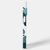 Elegante blauwe Aqua Floral Botanische Telefoonhoe Case-Mate iPhone Case (Achterkant / Rechts)