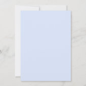Elegante Blauwe Aquarel Bruiloft Kaart (Achterkant)