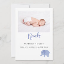 Elegante blauwe baby jongen foto geboorte