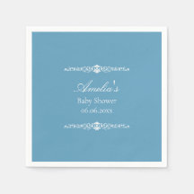 Elegante blauwe baby shower in Regency-stijl