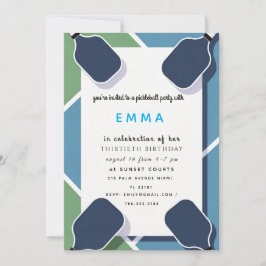 Elegante blauwe babyshower uitnodiging