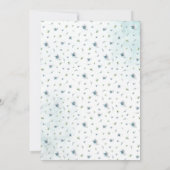 Elegante Blauwe Ballon doop uitnodiging (Achterkant)