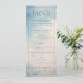 Elegante Blauwe Bewolkte Luchtmenu Menu (Staand voorkant)