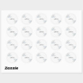 Elegante Blauwe Bloem Aangepaste Ronde Sticker | E (Vel)
