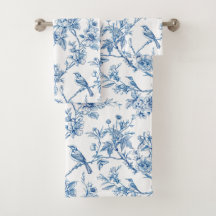 Elegante blauwe bloem chinoiserie 