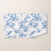 Elegante blauwe bloem chinoiserie  bad handdoek (Handdoek)