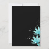 Elegante blauwe bloem fundraiser uitnodiging (Achterkant)