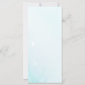 Elegante blauwe bloem gepersonaliseerde bruiloft p (Achterkant)