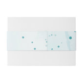 Elegante blauwe bloem gepersonaliseerde bruiloft uitnodigingen wikkel (Achterkant Voorbeeld)