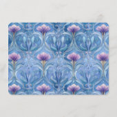 Elegante Blauwe Bloem Informatiekaartje (Achterkant)