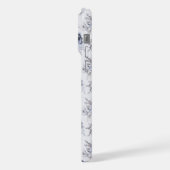 Elegante Blauwe Bloem iPhone Hoesje (Linkerkant)