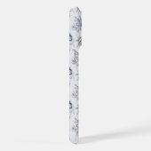 Elegante Blauwe Bloem iPhone Hoesje (Rechterkant)