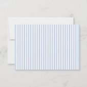 Elegante Blauwe Bloem RSVP Kaart (Achterkant)