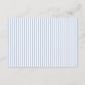 Elegante Blauwe Bloem RSVP Kaart (Achterkant)