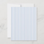 Elegante Blauwe Bloem RSVP Kaart (Achterkant)