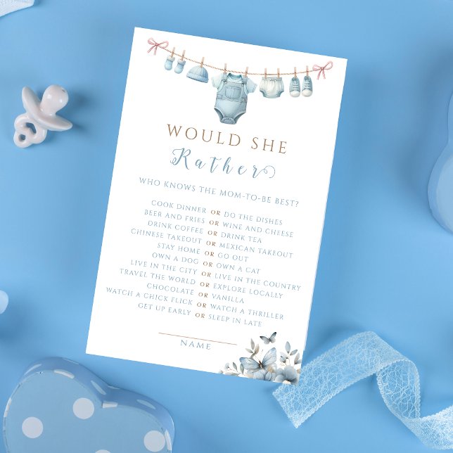 Elegante blauwe bloem zou ze liever Baby shower (Creator heeft geüpload)